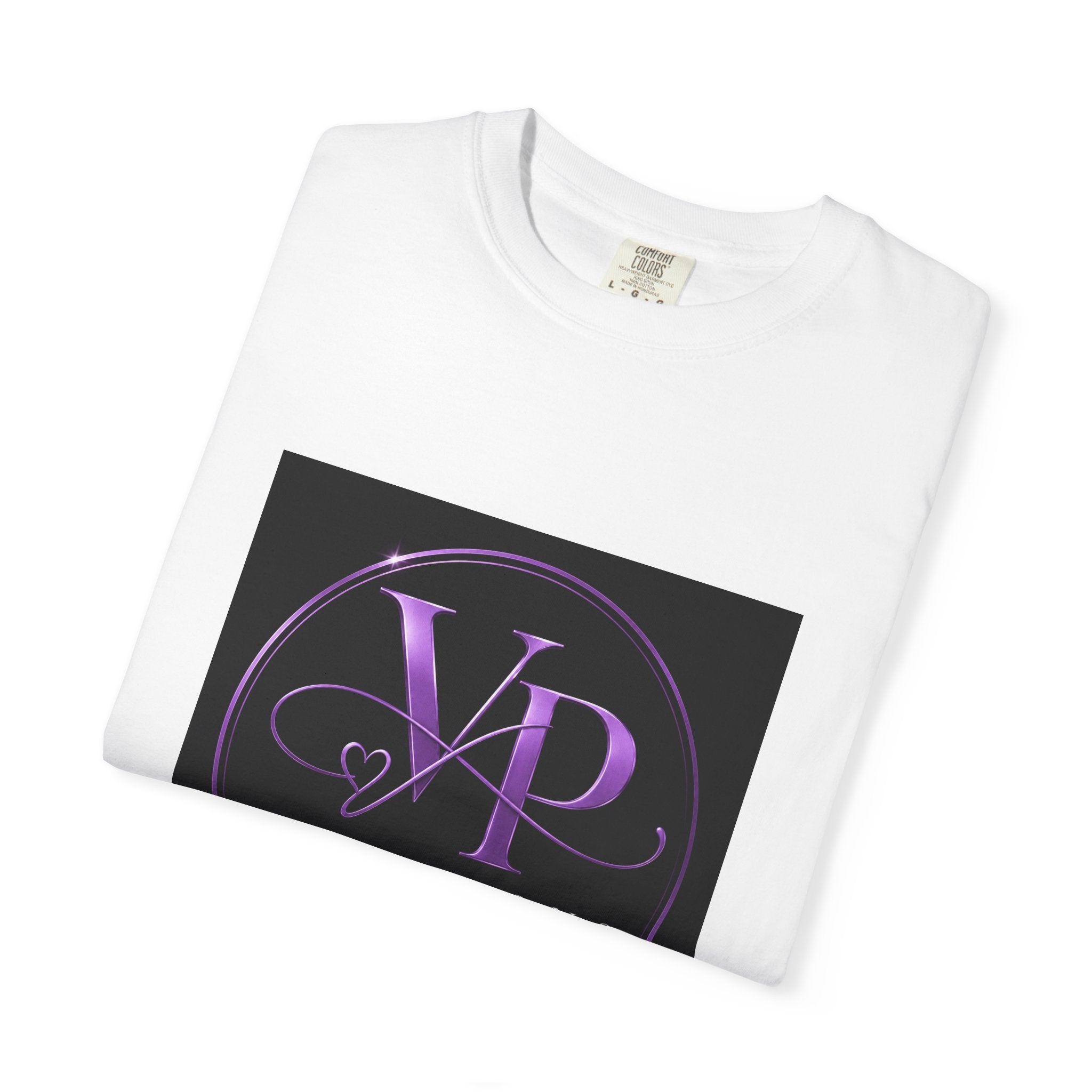VP Creations Logo T-Shirt — Purple Monogram Graphic Tee