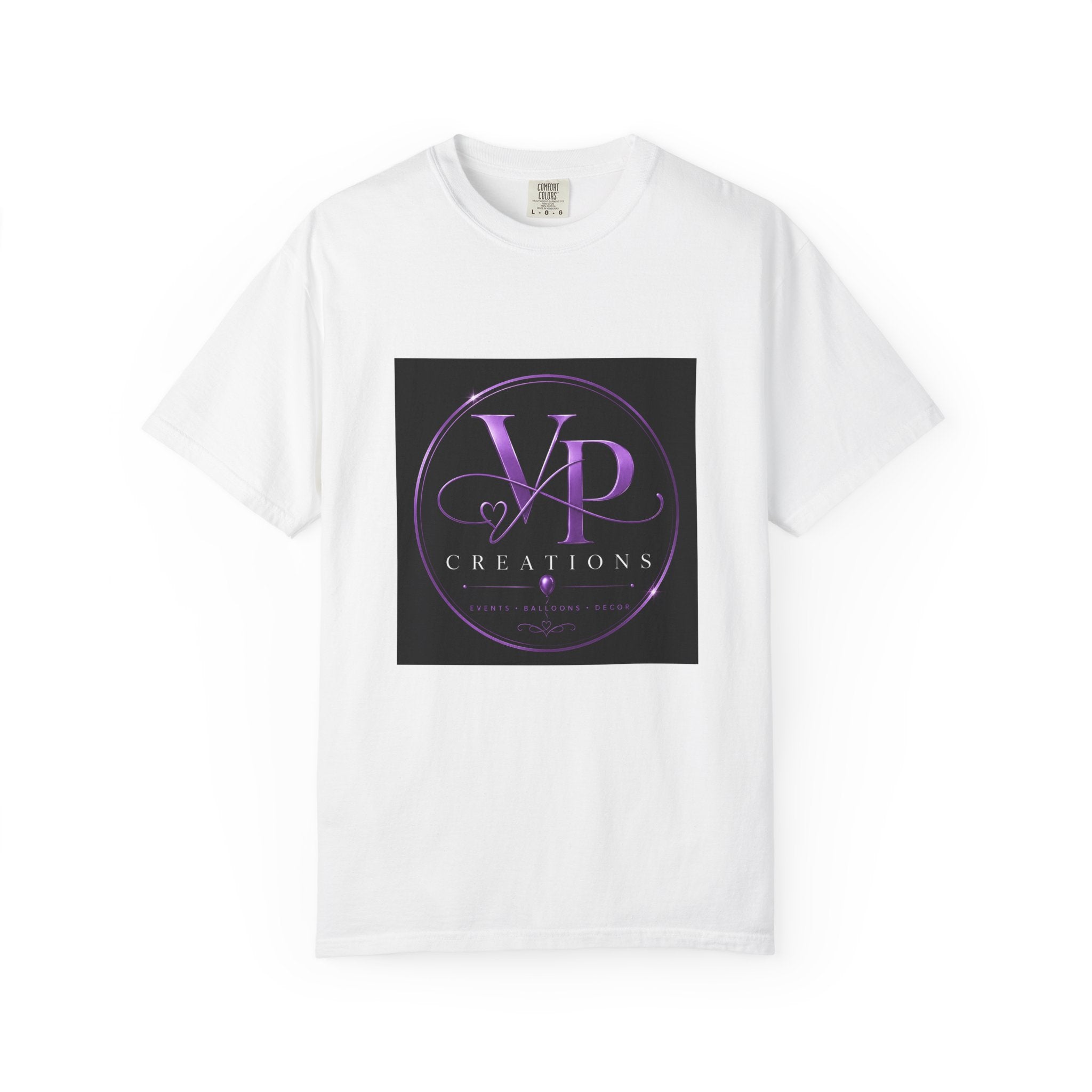 VP Creations Logo T-Shirt — Purple Monogram Graphic Tee