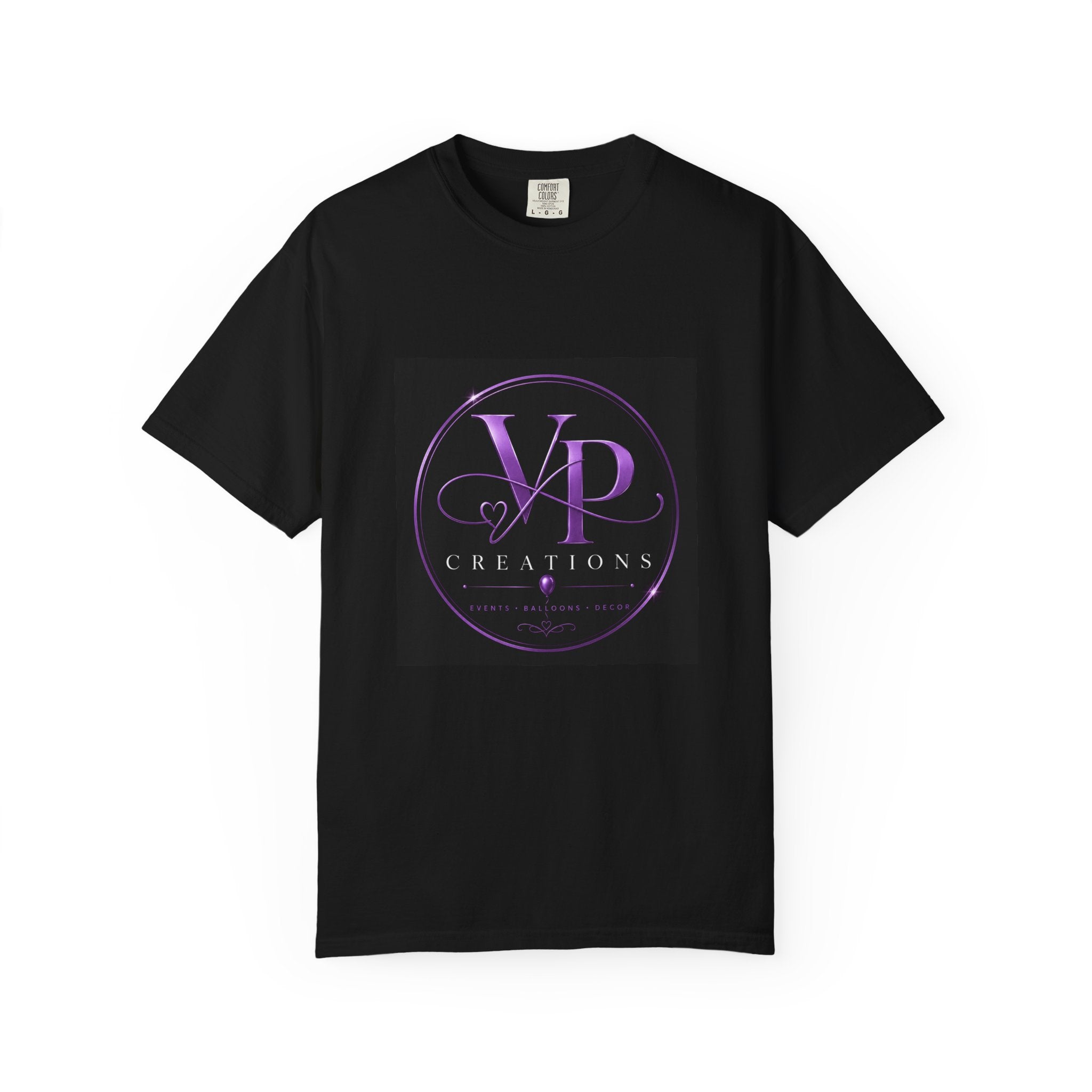 VP Creations Logo T-Shirt — Purple Monogram Graphic Tee