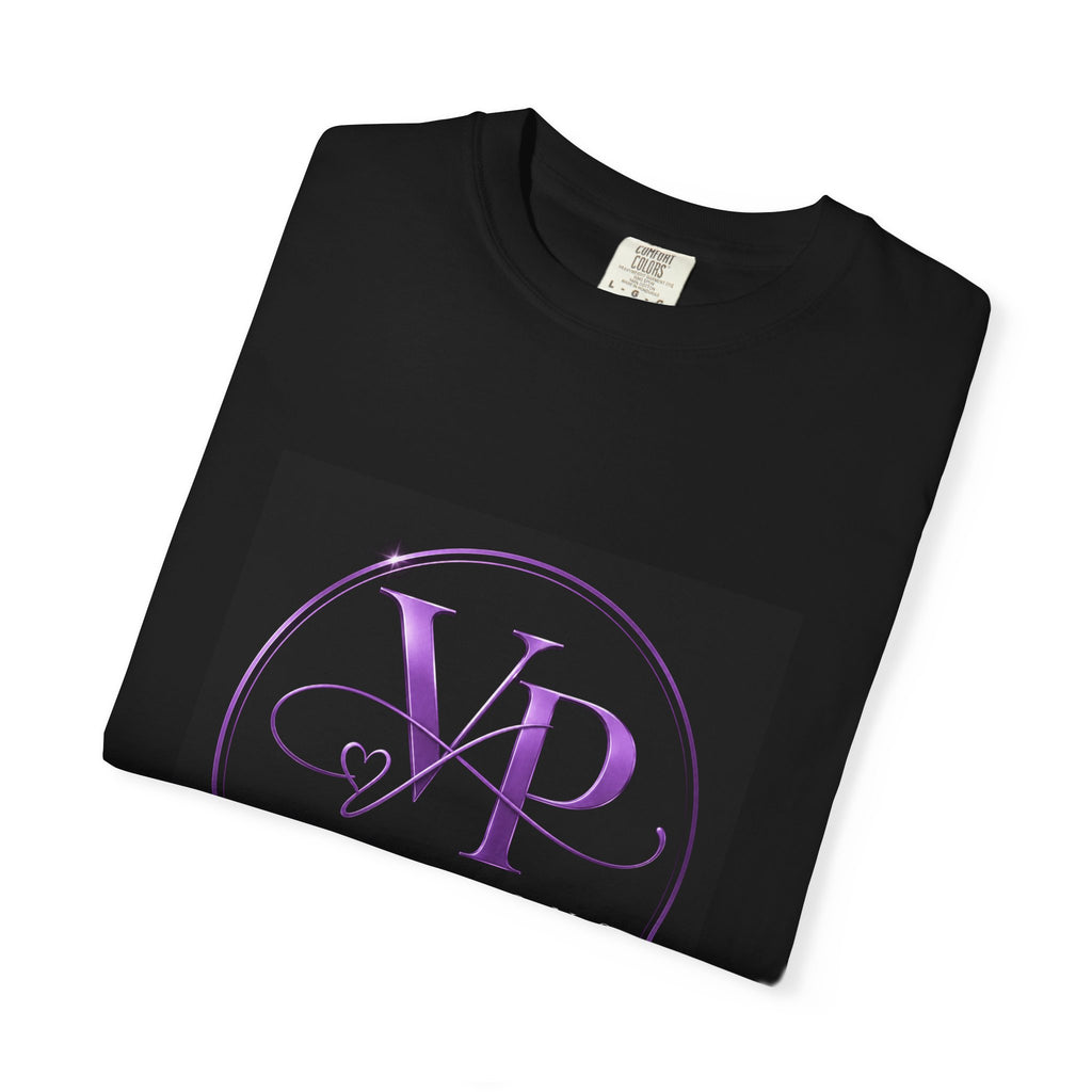 VP Creations Logo T-Shirt — Purple Monogram Graphic Tee